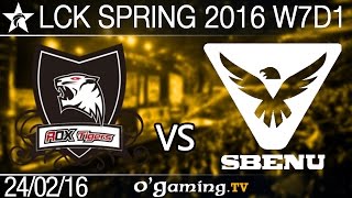 Rox Tigers vs Sbenu Sonicboom - LCK Spring 2016 - W7D1