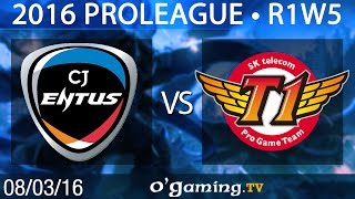 SKT T1 vs CJ Entus - 2016 Proleague - Round 1 Week 5