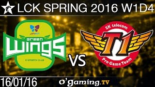 Jin Air Green Wings vs SKT T1 - LCK Spring 2016 - W1D4