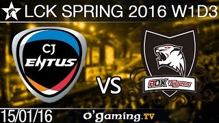 CJ Entus vs Rox Tigers - LCK Spring 2016 - W1D3